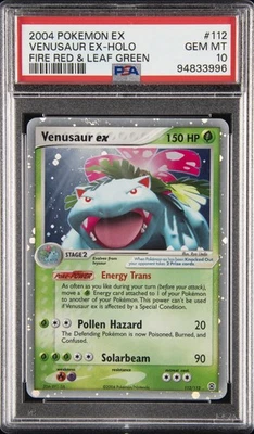 2004 POKEMON EX FIRE RED & LEAF GREEN #112 VENUSAUR EX-HOLO PSA 10 - Image 1 of 2