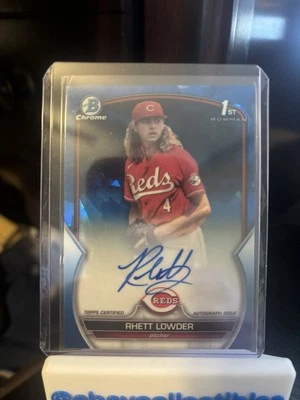 2023 Bowman Draft Sapphire Rhett Lowder Blue Auto /199 #CDA-RLO - Image 1 of 2