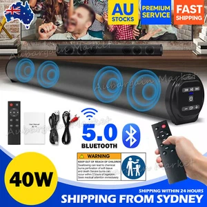 Sound Bar USB Wired Wireless Bluetooth Speaker Home Theater Surround for PC TV - Picture 1 of 10