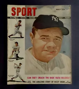 Sport Magazine-Babe Ruth cover May 1948 - Picture 1 of 10