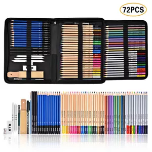 72pcs Skizzierstifte Set Bleistifte Zeichnen Skizzieren Kohlestift Zeichenstift - Bild 1 von 12