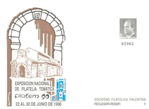 1990 ENTERO POSTAL FILATEM 90 EDIFIL 16 PALENCIA FECLESOFI FESOFI TC11345 - Bild 1 von 1