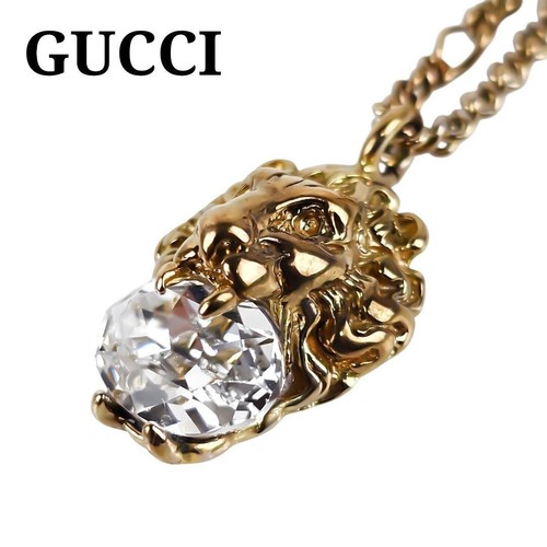 GUCCI Gucci collana cristallo testa di leone cristallo sfaccettato x metallo