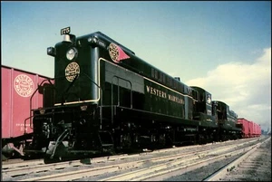 Western Maryland Railway Fast Freight Line Hagerstown MD Yard 1952 4x6 Postkarte - Bild 1 von 2