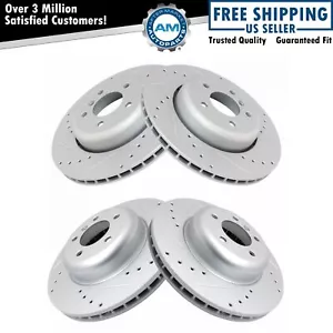 Drilled Brake Rotors Fits 08-10 BMW 535i 04-05 545i 06-10 550i 645Ci 07-10 650i - Picture 1 of 5