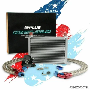 25 Row AN10 Engine Oil Cooler+Sandwich Plate + Oil Lines Kit Fit For LS1 LS2 LS3 - Picture 1 of 8