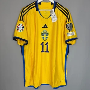 NWT SWEDEN NATIONAL TEAM 2022 2023 HOME FOOTBALL SHIRT #11 IBRAHIMOVIC JERSEY - Picture 1 of 8