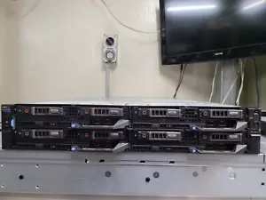 DELL POWEREDGE FX2S WITH 4 x PC630 BLADES 512GB 2 x E5-2650 V4 8 x 400GB SSD - Picture 1 of 9