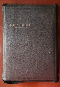 HOLY BIBLE KJV World Publishing Company Vintage Zipper Close Concordance c. 1946 - Picture 1 of 5