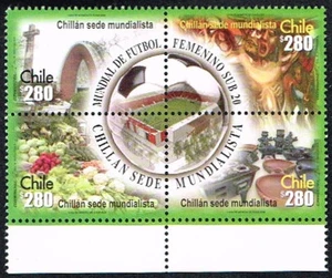 CHILE 2008 STAMP # 2317/20 MNH SOCCER FEMALE WC CHAMPIONSHIP SPORT - Picture 1 of 1