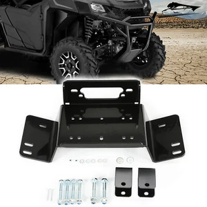 For 2014-2024 Honda Pioneer 700 700-4 UTV Steel Winch Mount Plate Powder Coated - Picture 1 of 19