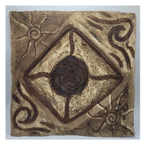 Mexican Bark Art - Diamond Shaped Design - Picture 1 of 4