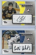 CODEY BURKI BRANDON WHEAT KINGS 2007-08 ITG HEROES AND PROSPECTS AUTOGRAPH #A-CB