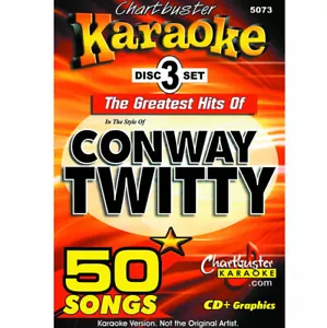 KARAOKE CD+G CHARTBUSTER 5073 CONWAY TWITTY 3 DISC BOX SET NEW w/SONG LIST - Picture 1 of 3