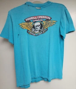 CAMISETA DE SKATE DE COLECCIÓN AÑOS 80 POWELL PERALTA WINGED RIPPER ESQUELETO Rodney Mullen - Imagen 1 de 7