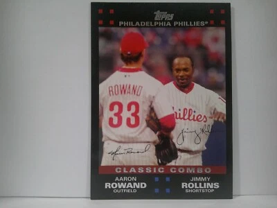 2007 Topps Classic Combo Red Back Aaron Rowand Jimmy Rollins #658 - Image 1 of 2