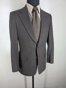 Paul Stuart 100% Pure Wool Suit Wide Lapels Pleated Pants US Size 36 Short - Picture 1 of 20