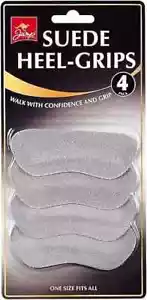 SUEDE COMFORT SHOE HEEL-GRIP FOR LOOSE SHOE FOOT HEEL PAD CUSHIONS PACK OF 4 - Picture 1 of 2