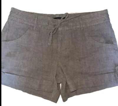 Banana Republic Shorts Brown Women’s Sz 10 Linen Blend Lightweight Breathable - Image 1 of 4