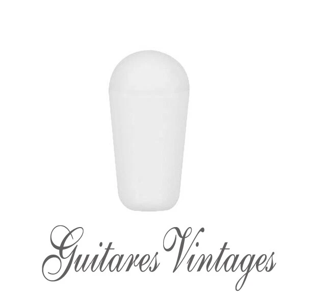 Capuchon Blanc selecteur toggle switch small cap Les Paul Gibson type - Photo 1/1