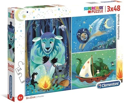 CLEMENTONI - Puzzle 3x48 Pezzi Amici Fantastici -  - CLE25245 - Immagine 1 di 2