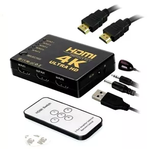 5 PORT HDMI 4K AUTO SCHALTER WÄHLER SPLITTER HUB IR FERNBEDIENUNG HDTV (5 IN 1 AUSGANG) - Bild 1 von 8