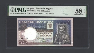 Angola 50 Escudos 1973 P105a About Uncirculated - Image 1 of 2