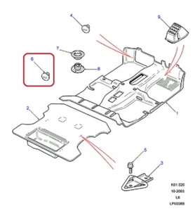 ( 1 )GENUINE LAND ROVER EBJ100050PMA RETAINER-Front/Rear Black 96-06 Freelander - Bild 1 von 2