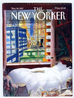 New Yorker magazine November 24 1997 Sempe sleeping cat NYC complete NM NO LABEL - Imagem 1 de 3