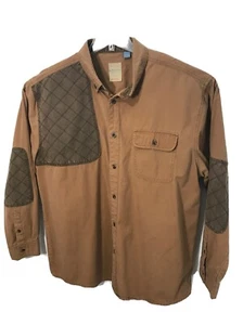 Legacy Falls Shooting Range Men’s Shirt Xlarge shoulder Elbow Patch Med Brown - Picture 1 of 5