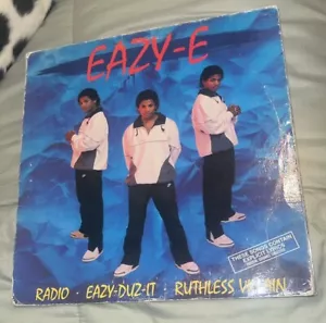 EAZY-E: Eazy-Duz-It 12" Vinyl Record EP w/ Radio +Ruthless Villain 1988 P-3 - Picture 1 of 4