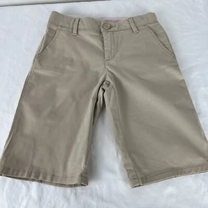 GAP Kids Girls Khaki Shorts Bermuda Chinos Uniform Adjustable Waist 10 Slim - Picture 1 of 3