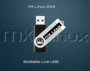 MX Linux 23.5 Latest 32-bit i386.iso Bootable USB Installer & Live USB Drive - Picture 1 of 6