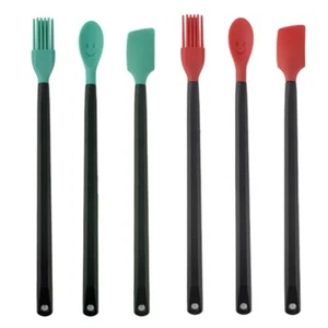 3Pcs Small Silicone Spatulas Spoon Oil Brush Heat Resistant Baking Scraper Tools - Picture 1 of 10