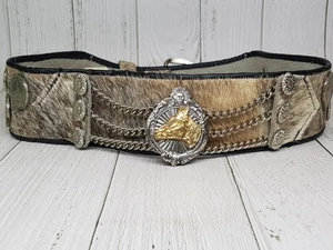 Vintage argentinischer Ledergürtel mit Pferdeschnalle im Western-Stil - Bild 1 von 15