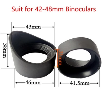 2 PIEZAS 42-48mm Binoculares Copas para Ojos Microscopio Goma Ocular Protectores para Oculares Foto 1 de 4