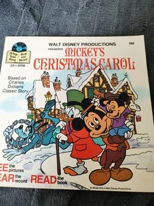 Disney Mickey’s Christmas Carol 33 1/3 Book & Record - Picture 1 of 6
