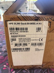 HPE DL360 Gen9 Xeon E5-2650Lv4 1.7GHz 35MB 65W Processor Kit SERVER 818166-B21 - Picture 1 of 14