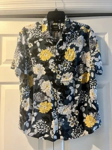 Hawaiihemd Denim & Flower Ricky Singh Herren Größe XL Coastal Flowers - Bild 1 von 7