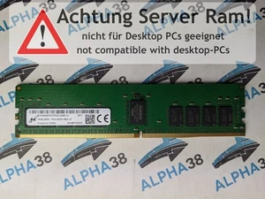 Micron 16 GB DDR4-2933 PC4-23466U-R MTA18ASF2G72PDZ-2G9 2Rx8 1.2 V Server RAM - Picture 1 of 1