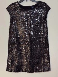 Gap Kids XL (12) Regular Black Sequin Fully Lined Party Holiday Dress - Picture 1 of 4