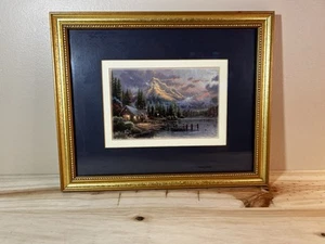 Thomas Kinkade “Lakeside Hideaway” Framed Matted Accent Print 9x11 incl. Frame - Picture 1 of 8