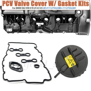 Cubierta de válvula para motor N51/N52 PCV con kit de junta apto para BMW E82 E90 Z4 X5 128i 328i - Imagen 1 de 10