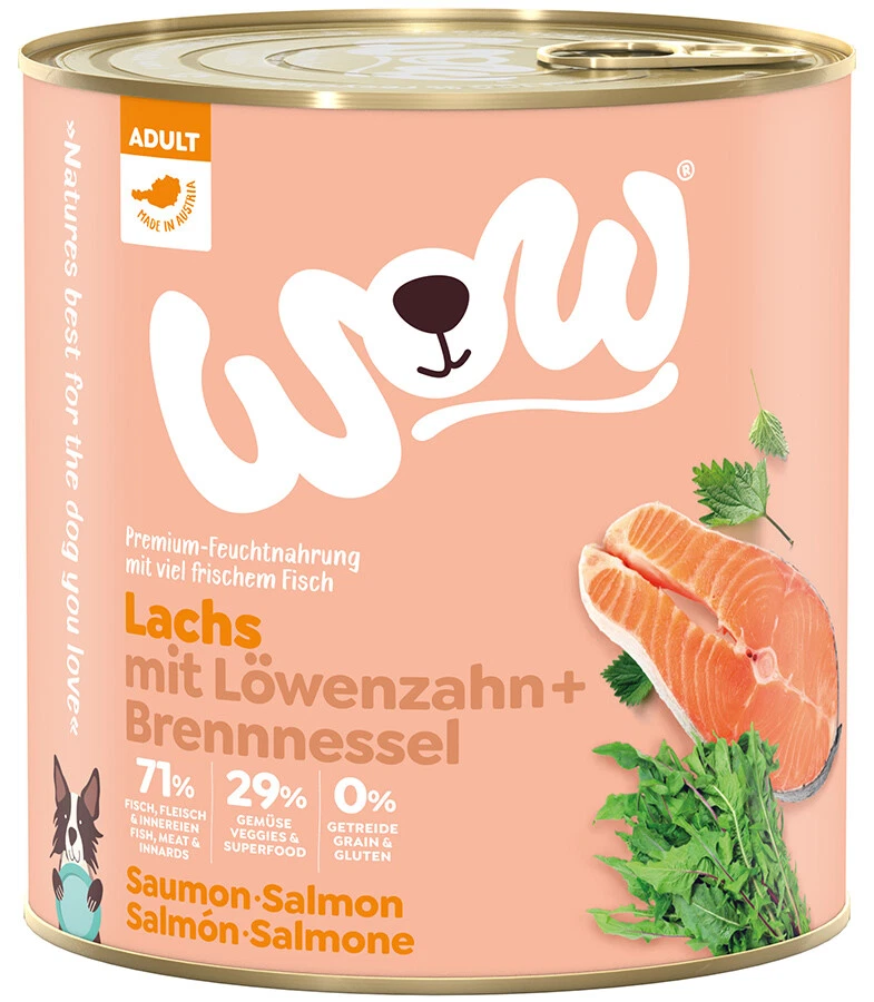 WOW Hundefutter Lachs Adult 6x 800 g Nassfutter - Bild 1 von 1
