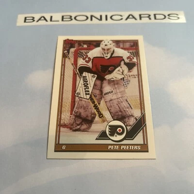1991-92 Topps #29 Pete Peeters Philadelphia Flyers NM+ Free Shipping! - Image 1 of 2