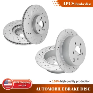 Front & Rear Disc Drilled Rotors for 2016 - 2017 Subaru XV Crosstrek Forester - Picture 1 of 6