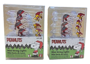 (2 SETS) Peanuts Snoopy & Woodstock Mini String Lights LED Christmas, 7ft, NEW - Picture 1 of 10
