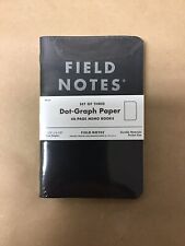 Field Notes Pitch Black Edition SEALED 3-Pack Dot-Graph Memo Notebooks - FN-21