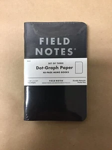 Field Notes Pitch Black Edition SEALED 3-Pack Dot-Graph Memo Notebooks - FN-21 - Picture 1 of 2