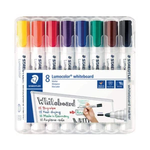 Staedtler Lumocolor Whiteboard-Marker mit Rundspitze, schnell trocknend, 8 Stück - Bild 1 von 1
